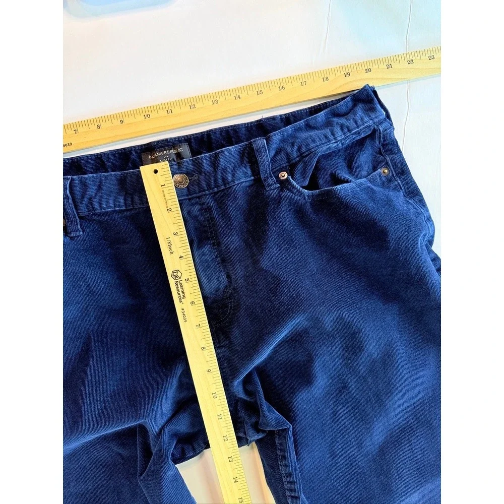 Banana Republic Corduroy‎ Pants Mens 40x34 Navy Blue Slim Fit Travel Jean 750853